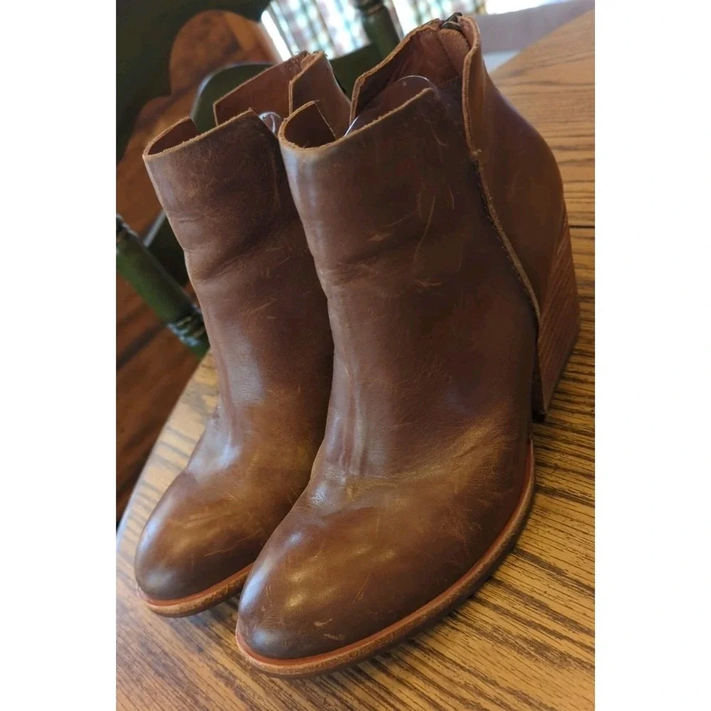 Bundle Kork Ease Brown Leather‎ Boots Booties Size 9.5 M
